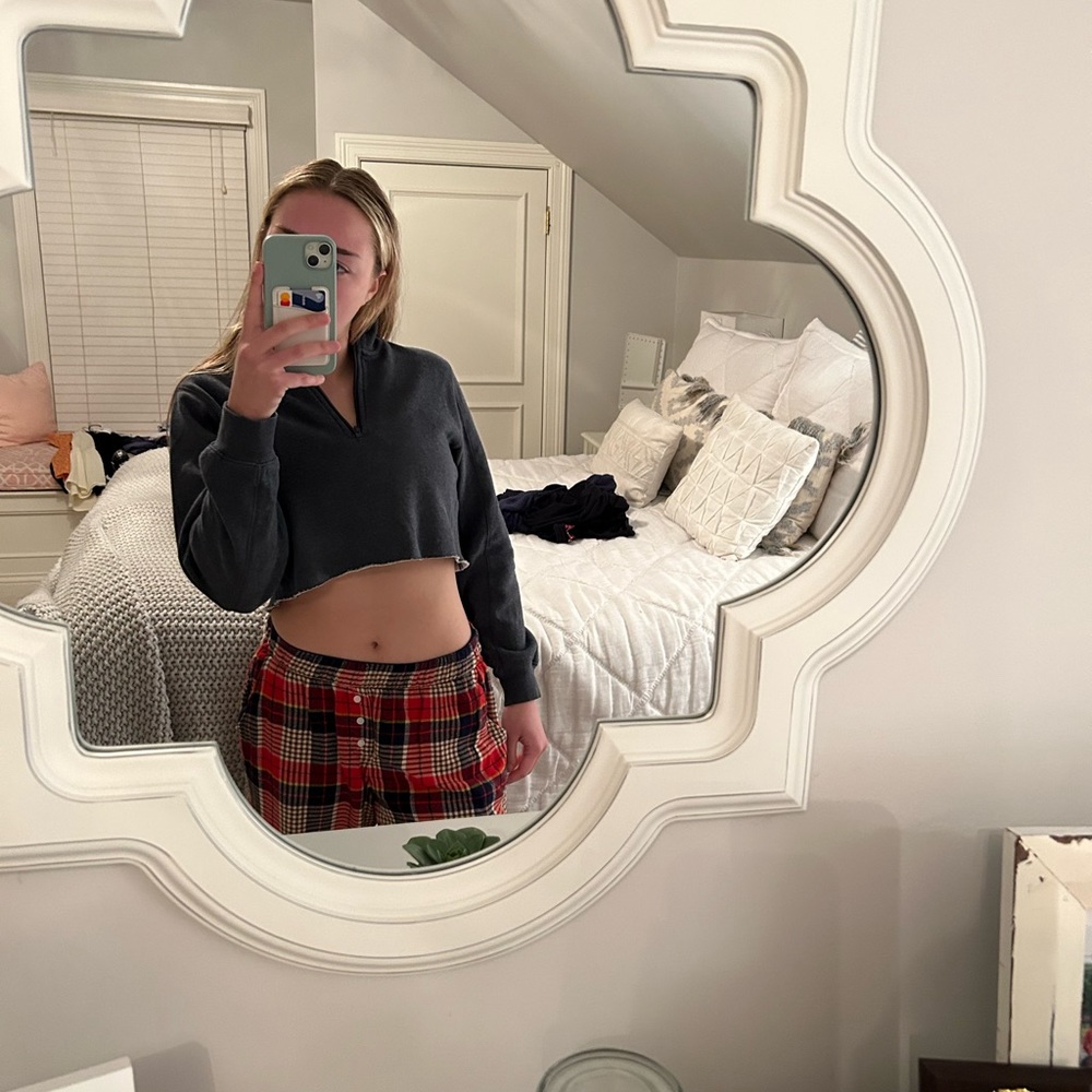 cropped quarter zip